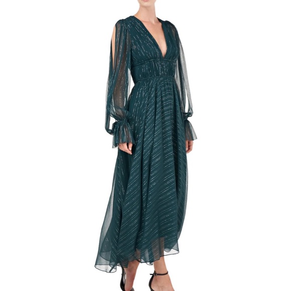 AMUR Metallic Stripe Long Sleeve Dress sz 4 NWT - Picture 11 of 17